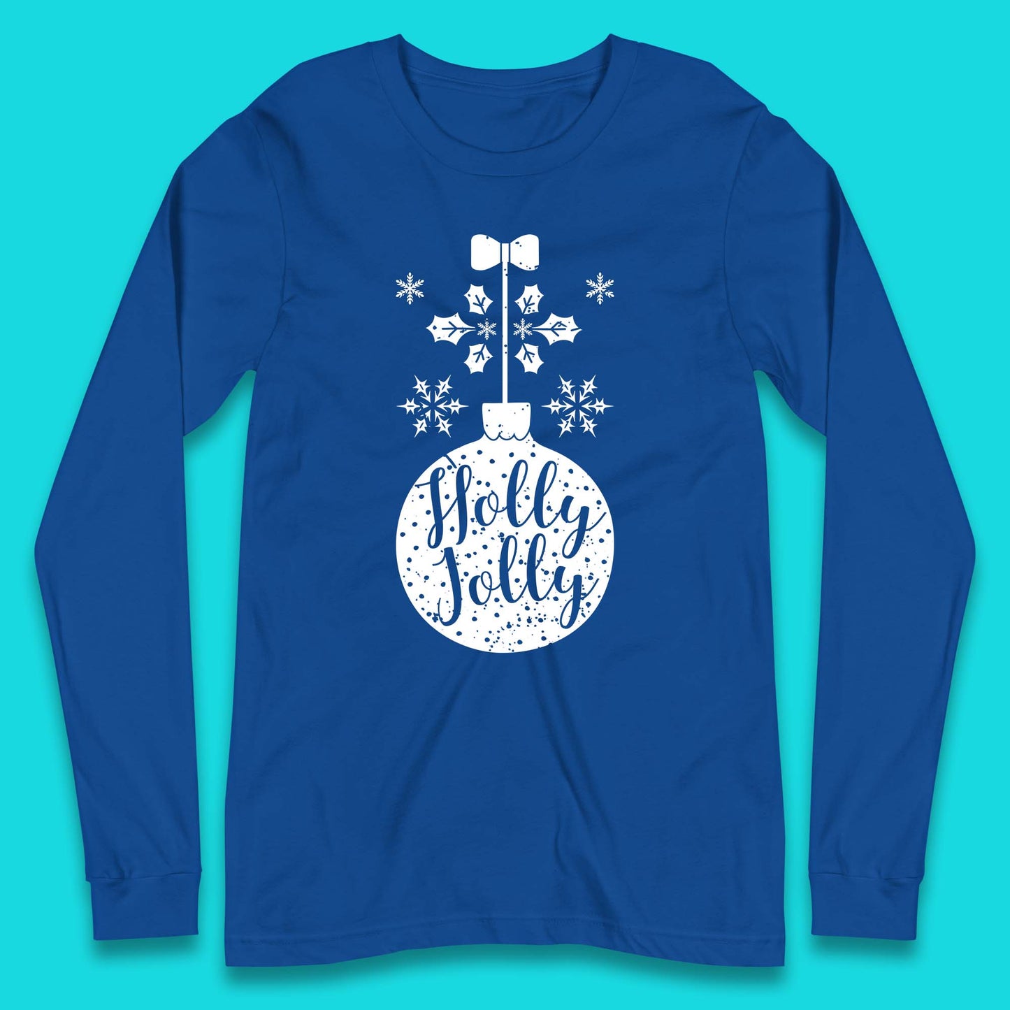 holly jolly christmas long sleeve t shirt