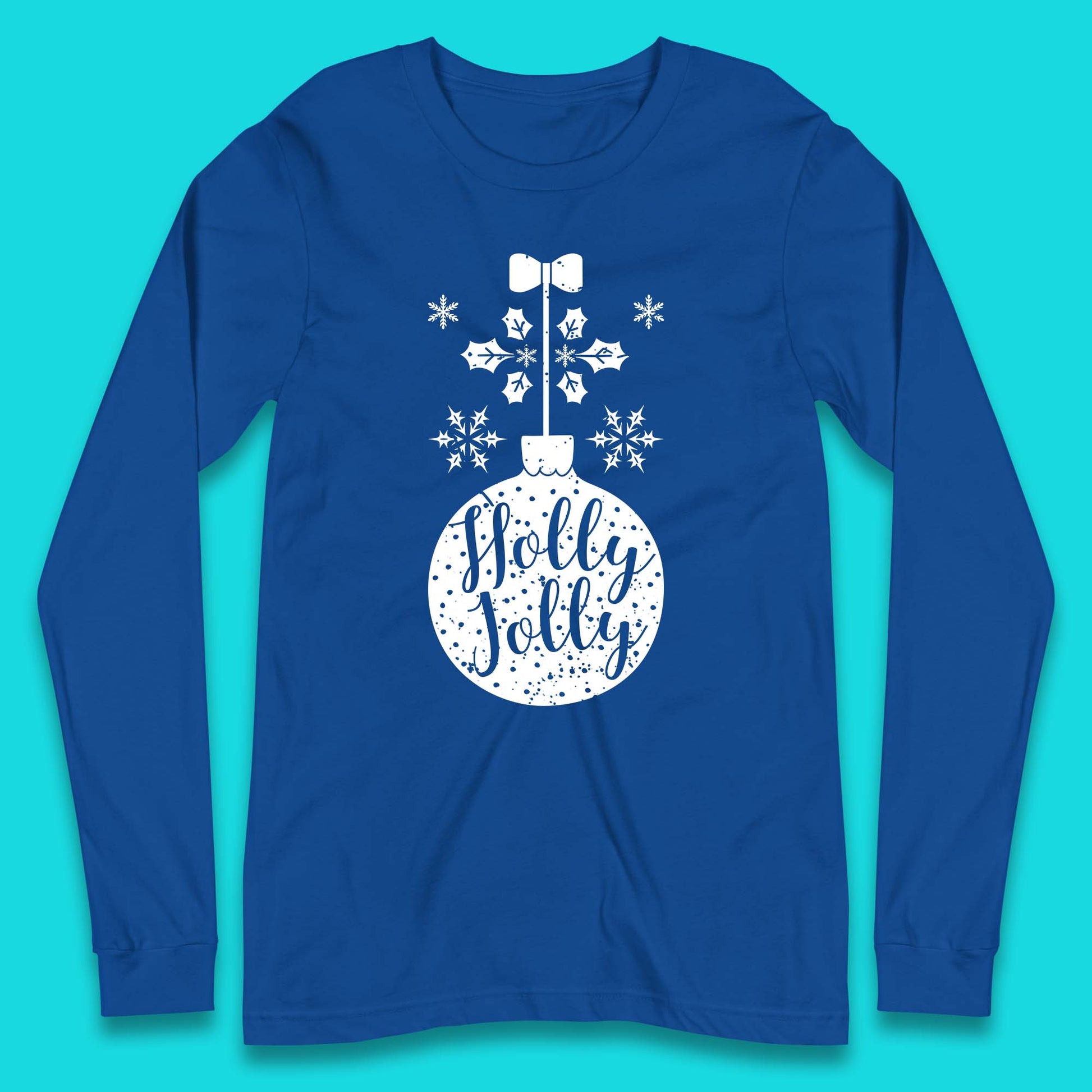 holly jolly christmas long sleeve t shirt