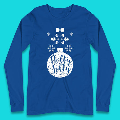 holly jolly christmas long sleeve t shirt