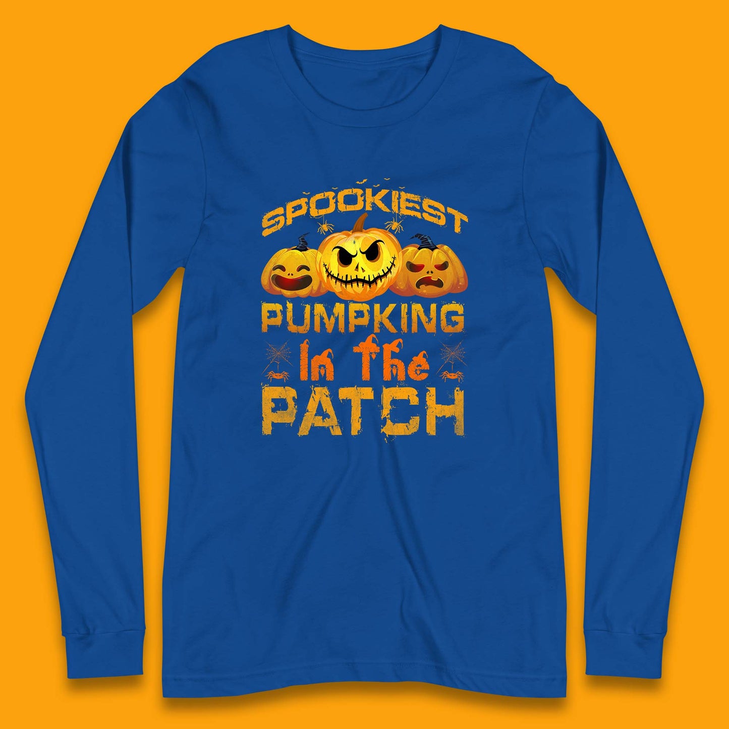 Spookiest Pumpkin In The Patch Spooky Season Happy Halloween Long Sleeve T Shirt
