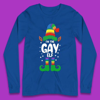 gay elf christmas long sleeve t shirt