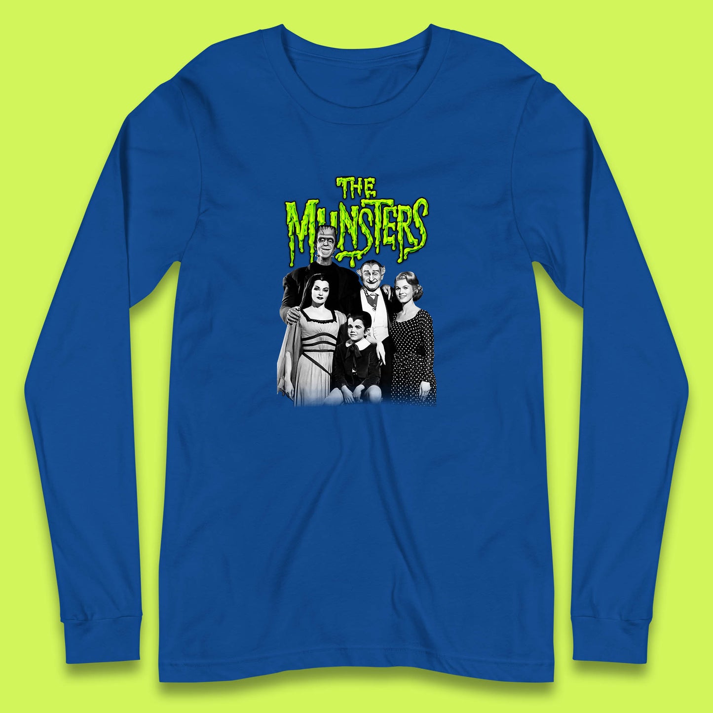 Vintage The Munsters Family TV Series Halloween Frankenstein Horror Scary Long Sleeve T Shirt