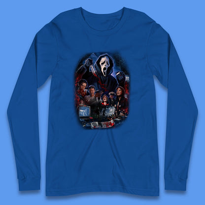 The Scream Movie Poster Ghostface Halloween Ghost Face Scream Horror Movie Character Long Sleeve T Shirt