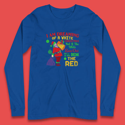 santa claus drinking long sleeve t shirt