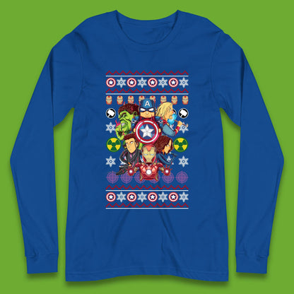 Christmas Avengers Superheroes Long Sleeve T-Shirt