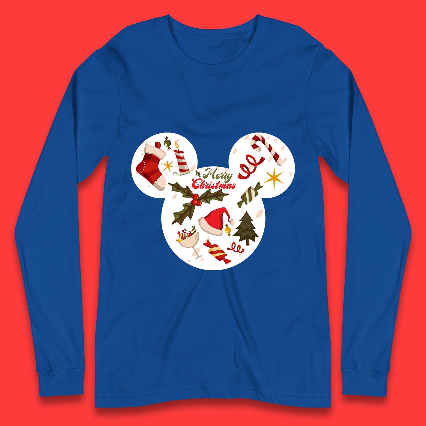 mickey mouse christmas long sleeve shirt