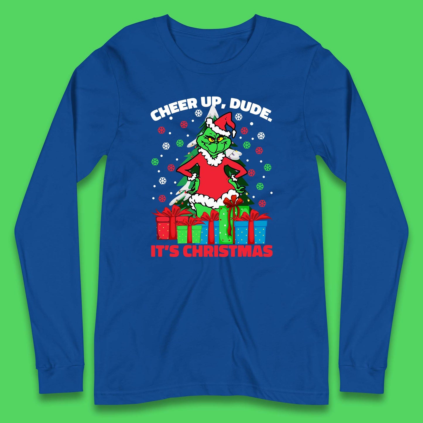 cheer up dude it's christmas long sleeve t shirt