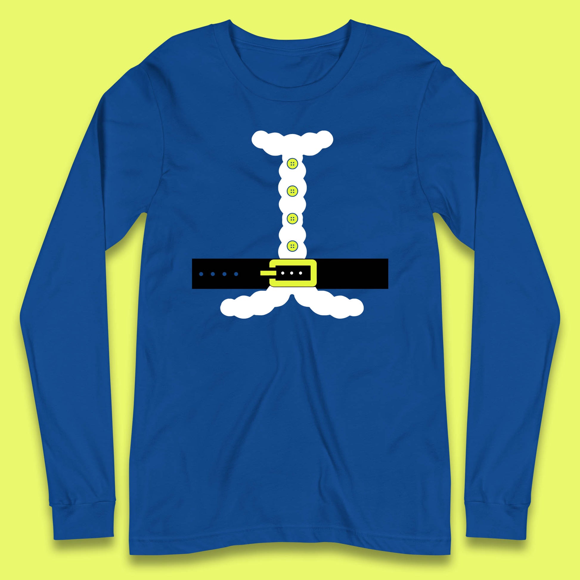 christmas santa claus costume long sleeves t shirt