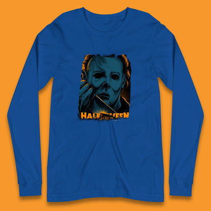 Halloween (1978) Poster Slasher Film Michael Myers Halloween Horror Thriller Movie Character Long Sleeve T Shirt