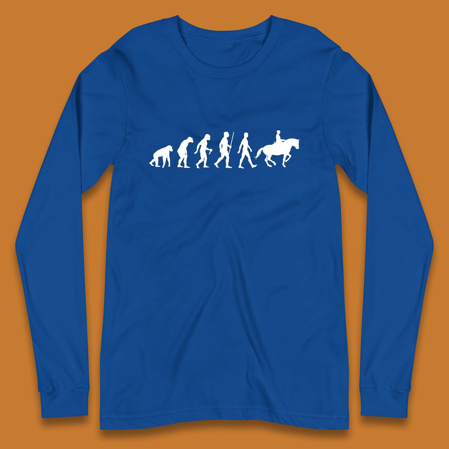 Horse Riding Evolution Equestrian Horse Racing Jockey Long Sleeve T Shirt