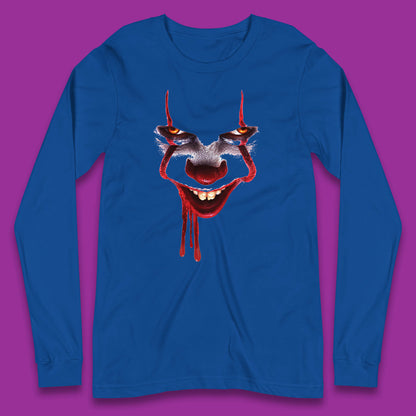 Pennywise Clown IT Chapter 2 Halloween Horror Movie Character Long Sleeve T Shirt