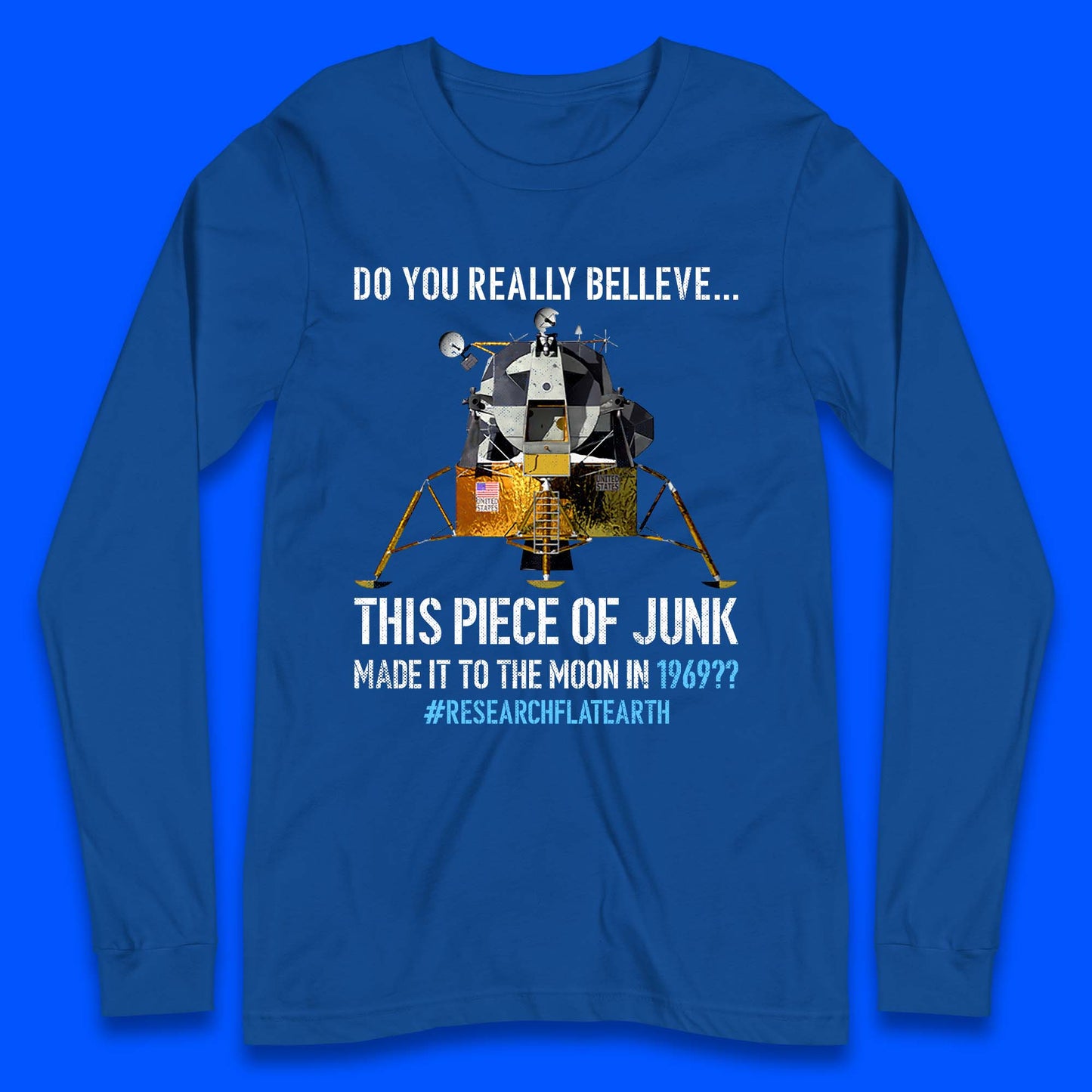 Research Flat Earth Long Sleeve T-Shirt