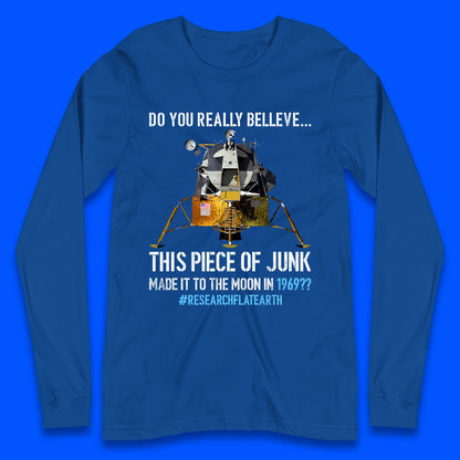 Research Flat Earth Long Sleeve T-Shirt