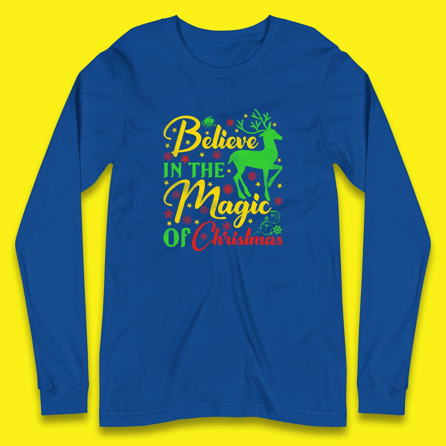 believe in the magic of christmas reindeer t shirt