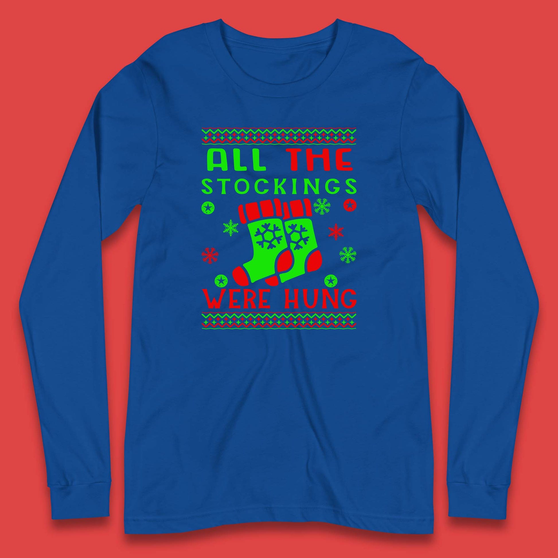 christmas socks all the stocking were hung t shirt