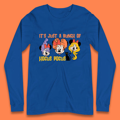 It's Just A Bunch Of Hocus Pocus Halloween Witches Minnie Mouse & Friends Disney Trip Long Sleeve T Shirt
