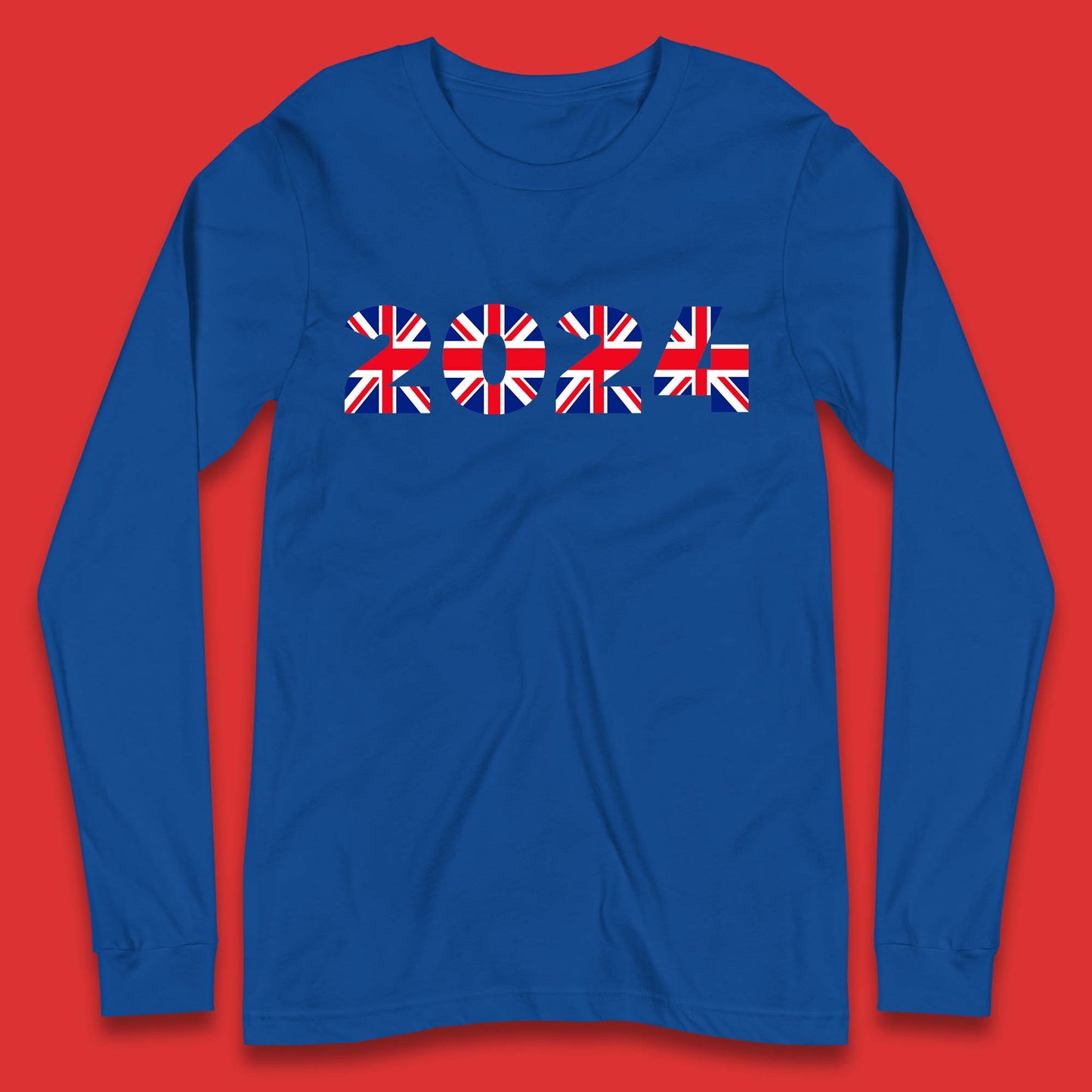New Year 2024 UK Flag Long Sleeve T-Shirt
