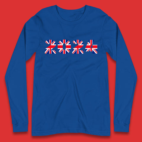 New Year 2024 UK Flag Long Sleeve T-Shirt