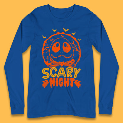 Halloween Scary Night Jack Skellington Long Sleeve T Shirt Nightmare Before Christmas Top