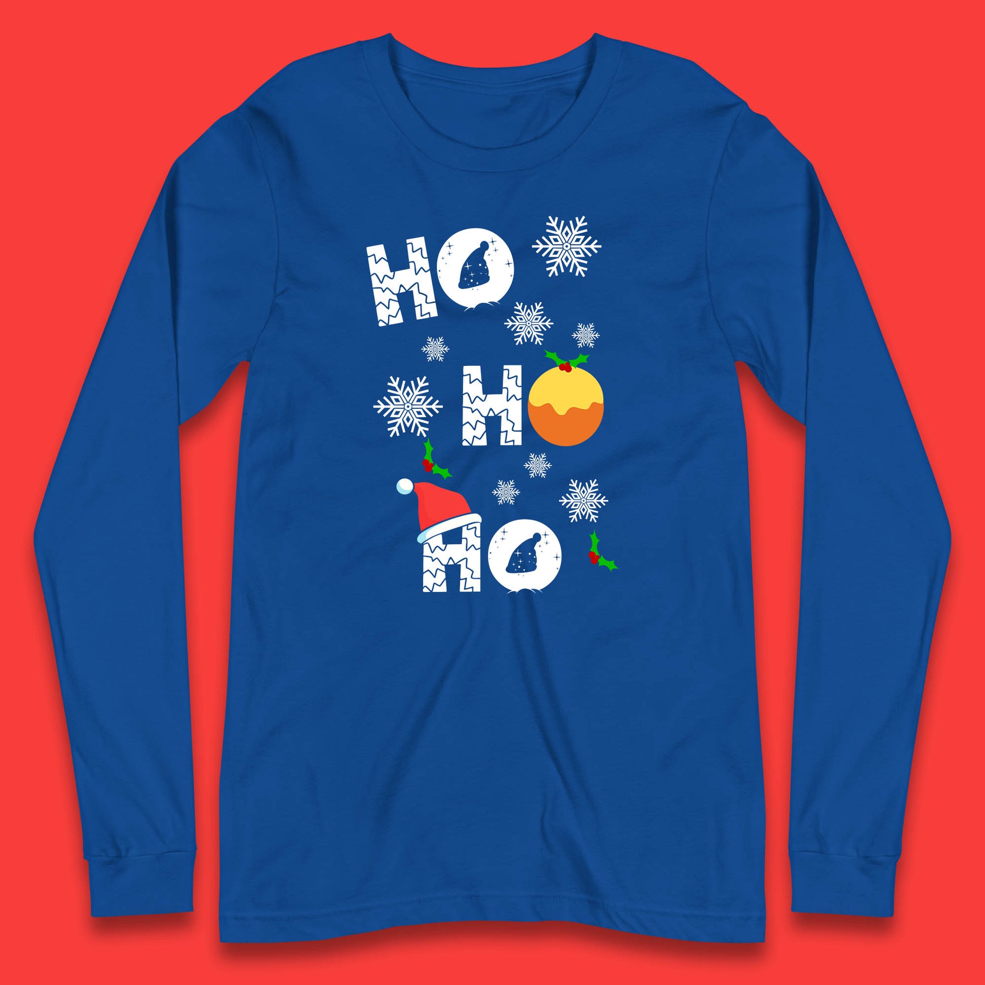 ho ho ho christmas santa hat shirt