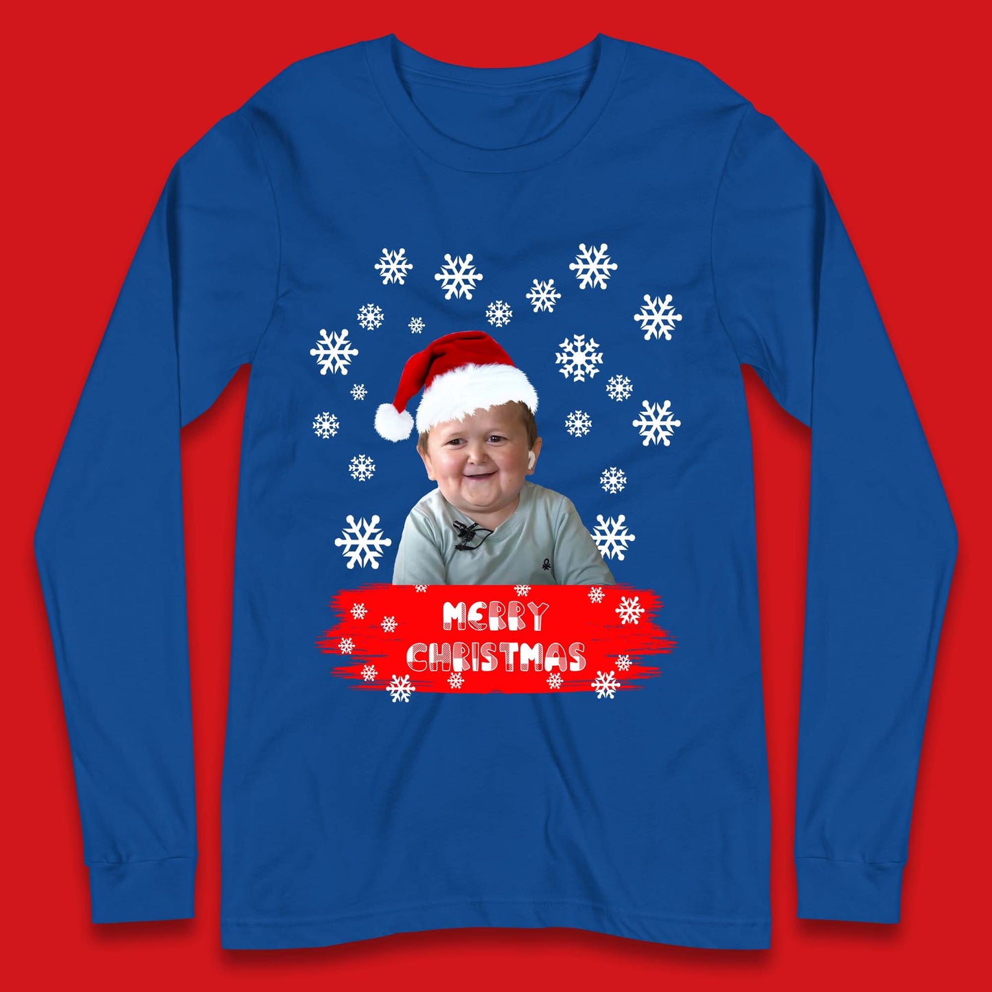 Merry Christmas Hasbulla Snowflakes Long Sleeve T-Shirt