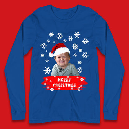 Merry Christmas Hasbulla Snowflakes Long Sleeve T-Shirt