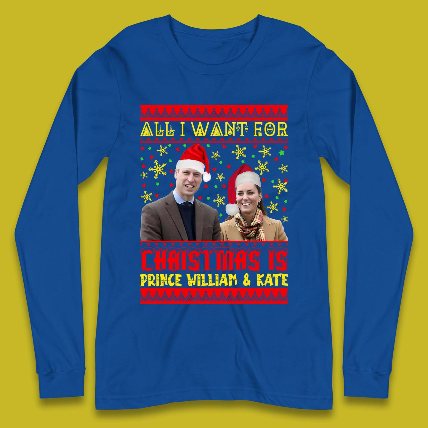 Prince William & Kate Christmas Long Sleeve T-Shirt