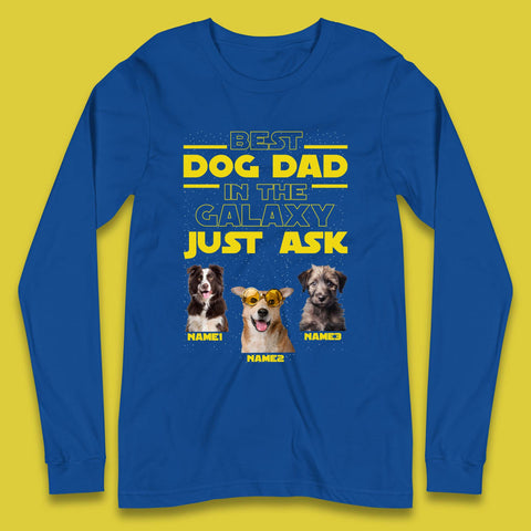 Personalised Best Dog Dad Long Sleeve T-Shirt