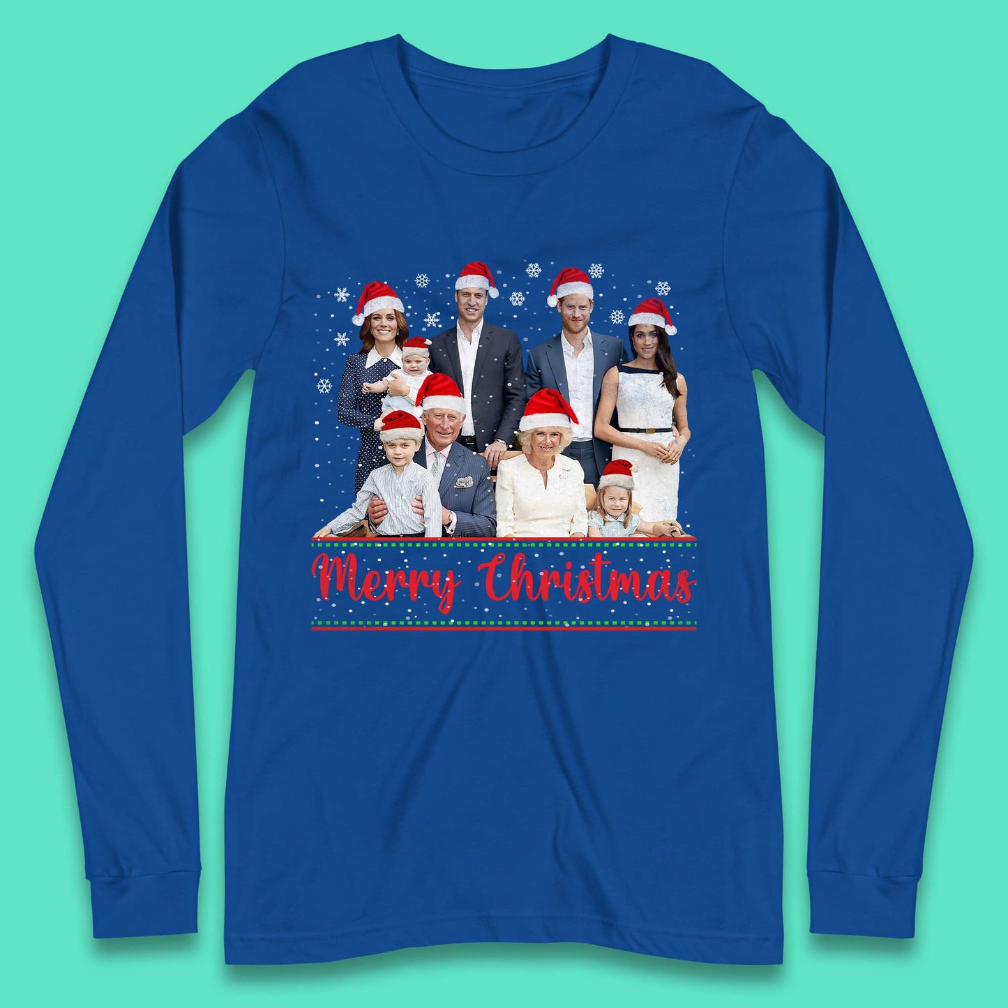 British Royal Family Succession Christmas Long Sleeve T-Shirt