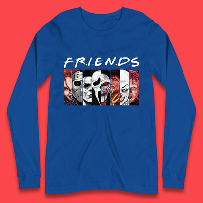 Halloween Friends Horror Movie Characters Killers Scary Friends Long Sleeve T Shirt
