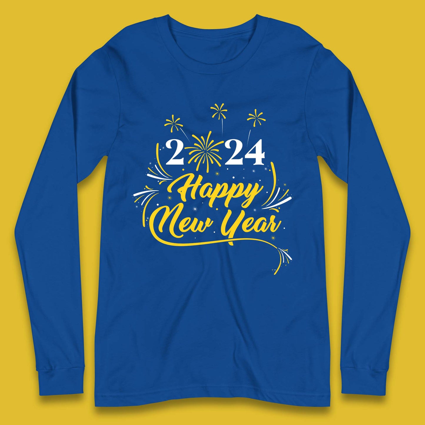 2024 Happy New Year Fireworks Long Sleeve T-Shirt