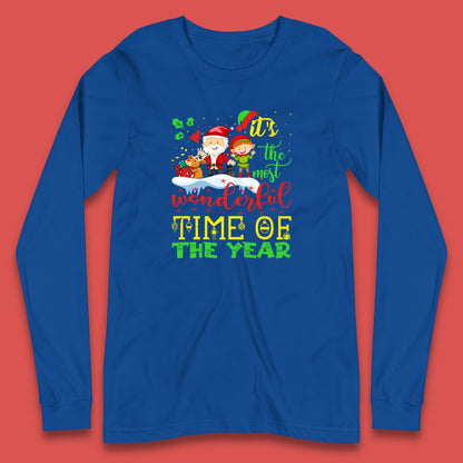 santa reindeer and elf long sleeve top