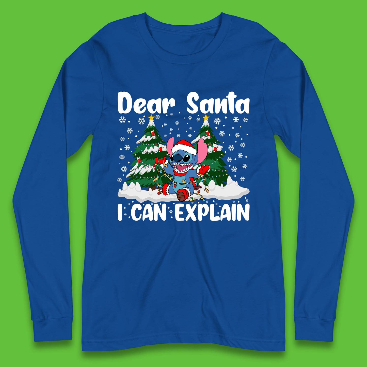 Santa Stitch Christmas Long Sleeve T-Shirt