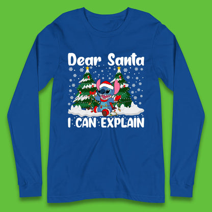 Santa Stitch Christmas Long Sleeve T-Shirt