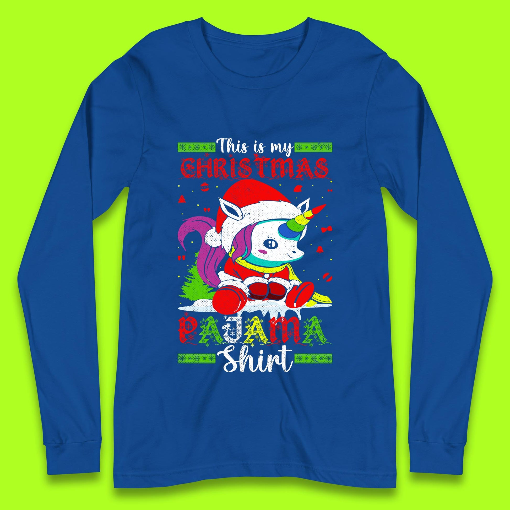 christmas unicorn santa costume top