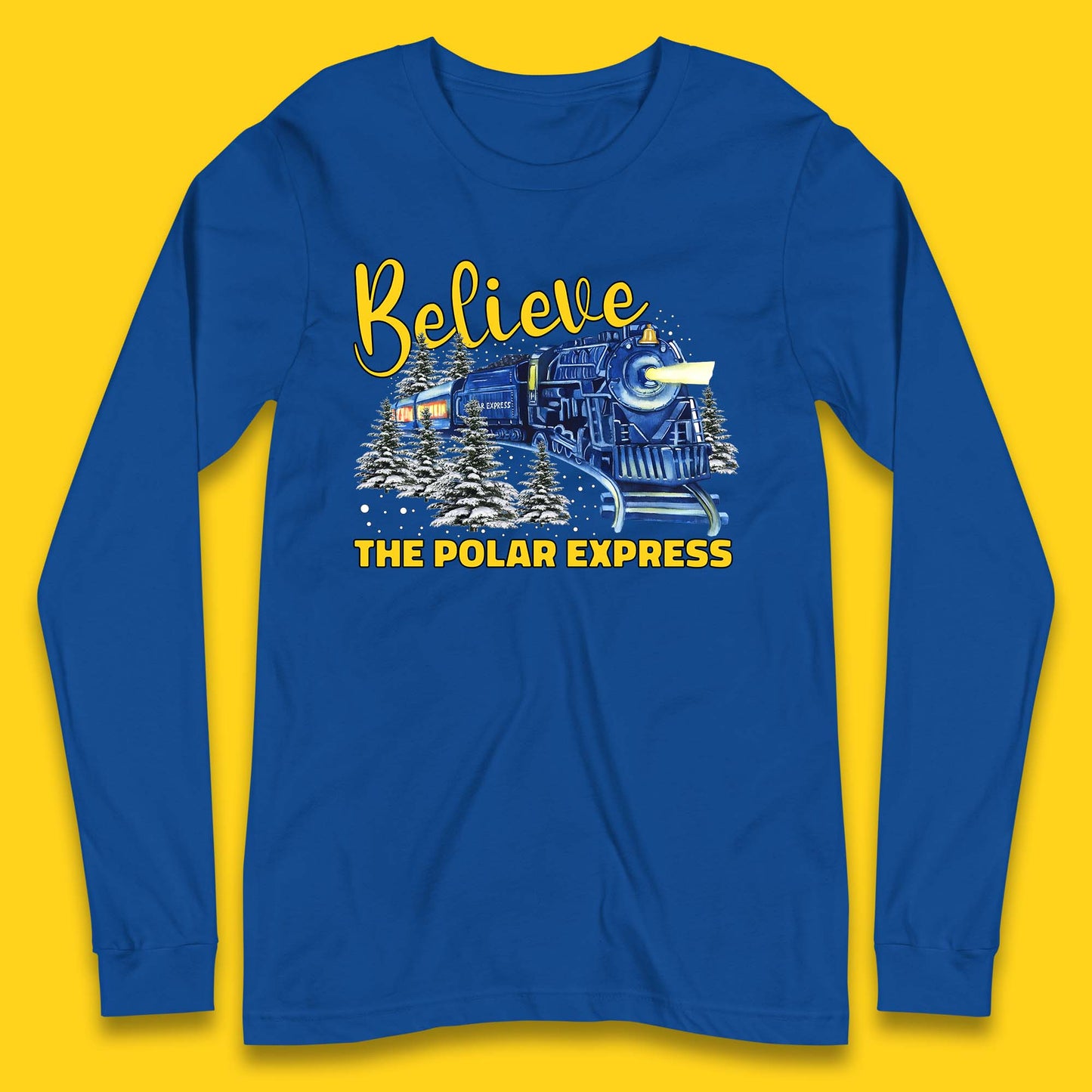 Believe The Polar Express Christmas Train Long Sleeve T-Shirt
