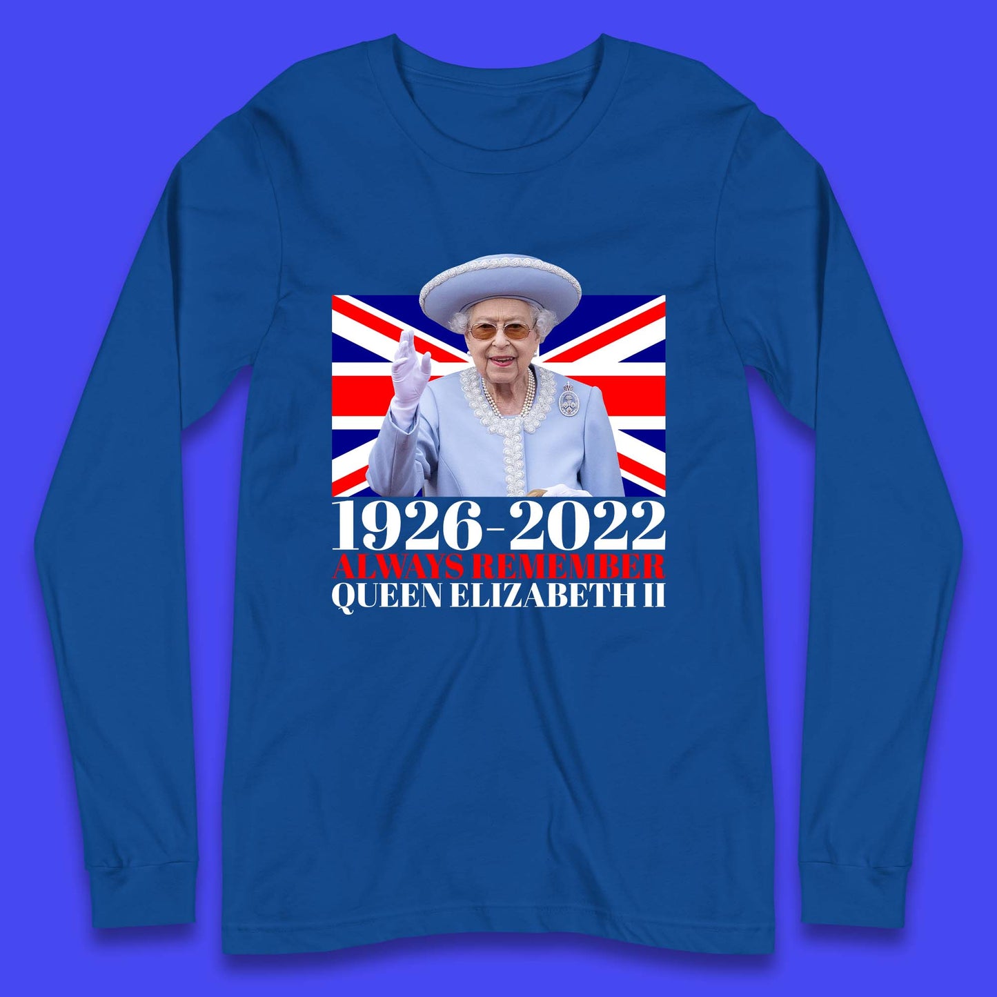 1926-2022 Queen Elizabeth II Long Sleeve T Shirt