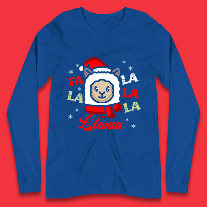 llama christmas long sleeve t shirt
