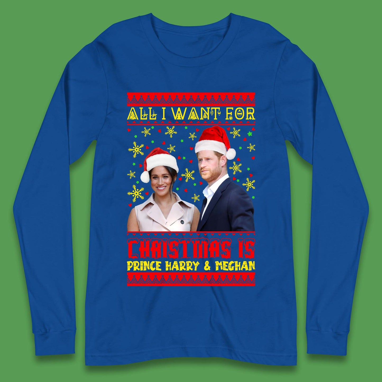 Prince Harry & Meghan Christmas Long Sleeve T-Shirt