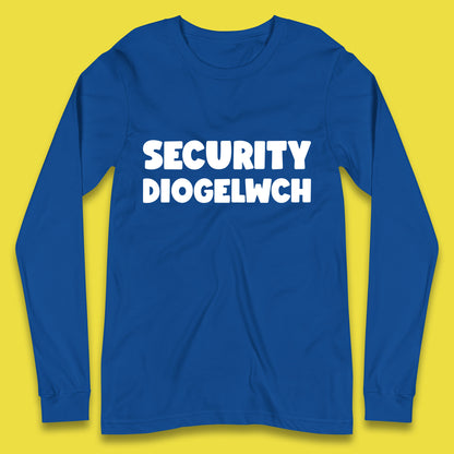 Security Diogelwch Security Services Diogelwch Cymru Workwear Guard Doorman Bodyguard Long Sleeve T Shirt