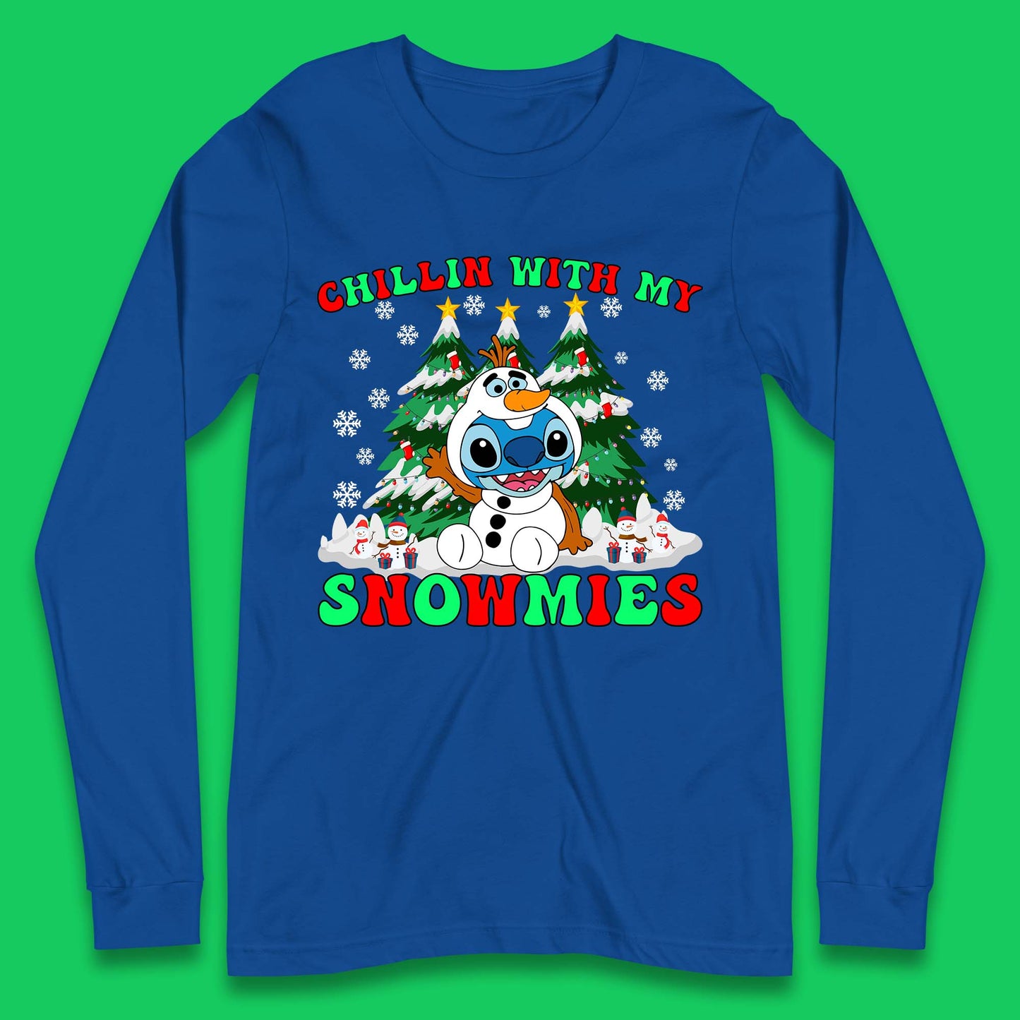 Snowman Stitch Christmas Long Sleeve T-Shirt
