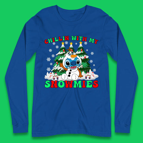 Snowman Stitch Christmas Long Sleeve T-Shirt