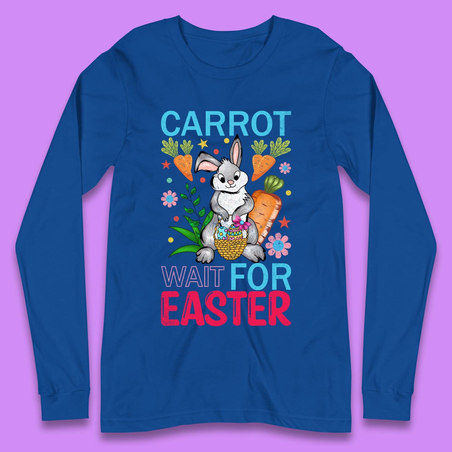 Carrot Wait For Easter Long Sleeve T-Shirt