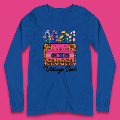 Vintage Soul Western Floral Cassette Tape Retro Wildflower Music Mixtape 80’s 90's Country Music Nostalgia Long Sleeve T Shirt