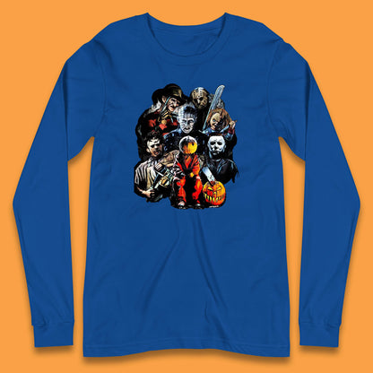 Halloween Horror Movie Characters Friends Halloween Villians Serial Killers Long Sleeve T Shirt
