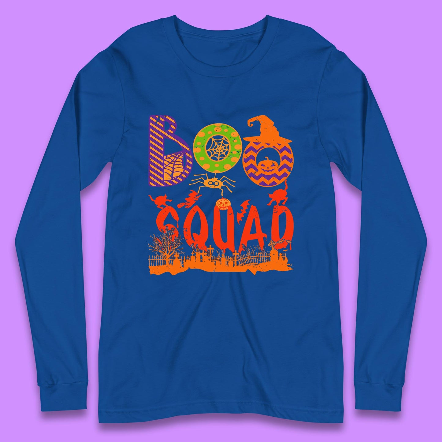 Boo Squad Halloween Matching Costume Horror Boo Crew Long Sleeve T Shirt