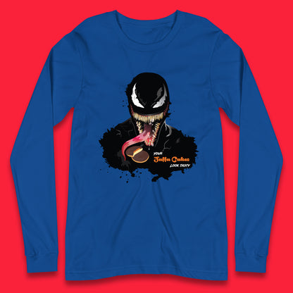 Venom Your Jaffa Cakes Look Tasty Marvel Avengers Venom Face Marvel Comics Movie Character Long Sleeve T Shirt