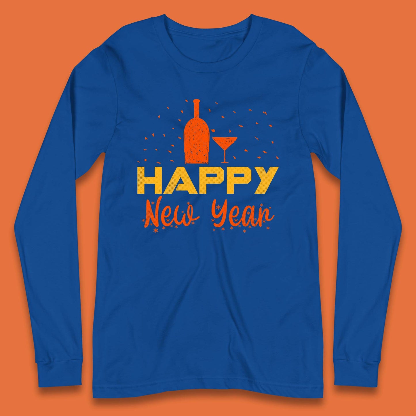 Happy New Year Wine Drinking Long Sleeve T-Shirt