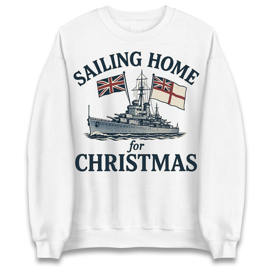 Royal Navy Sailing Home for Christmas Jumper