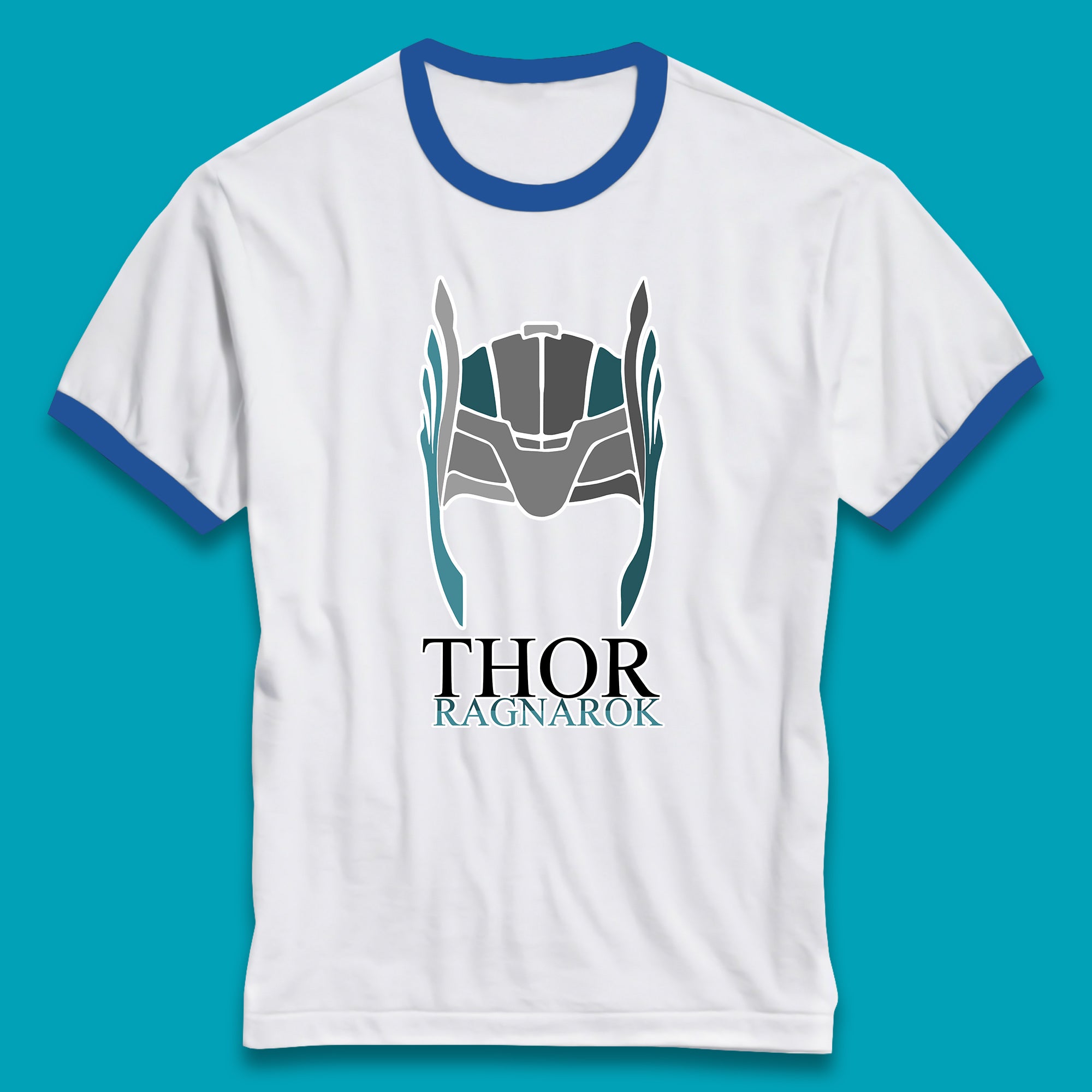 Thor Ragnarok Marvel Avenger Thor Helmet Superhero Movie Character Thor Helmet Ragnarok Ringer T Shirt